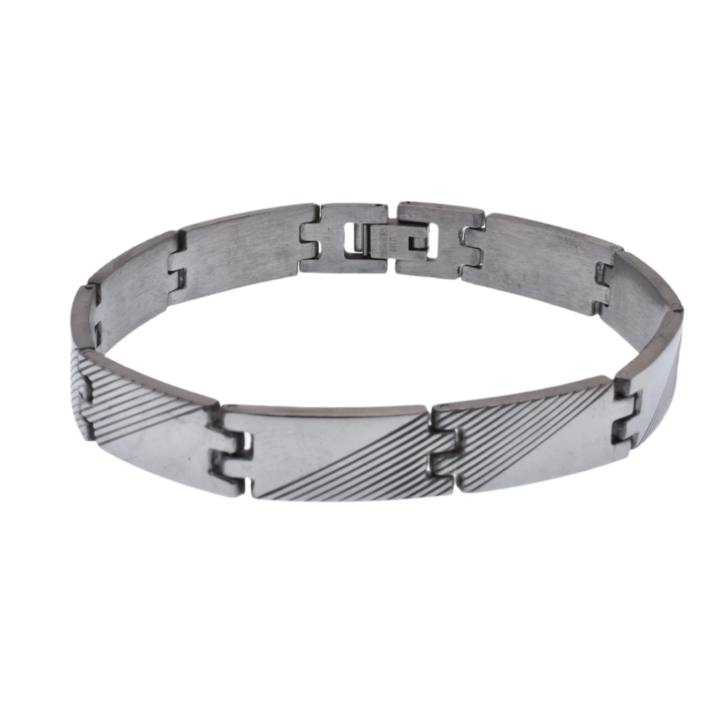 Stainless Steel Stripe Design 10mm Bracelet - BJB00816