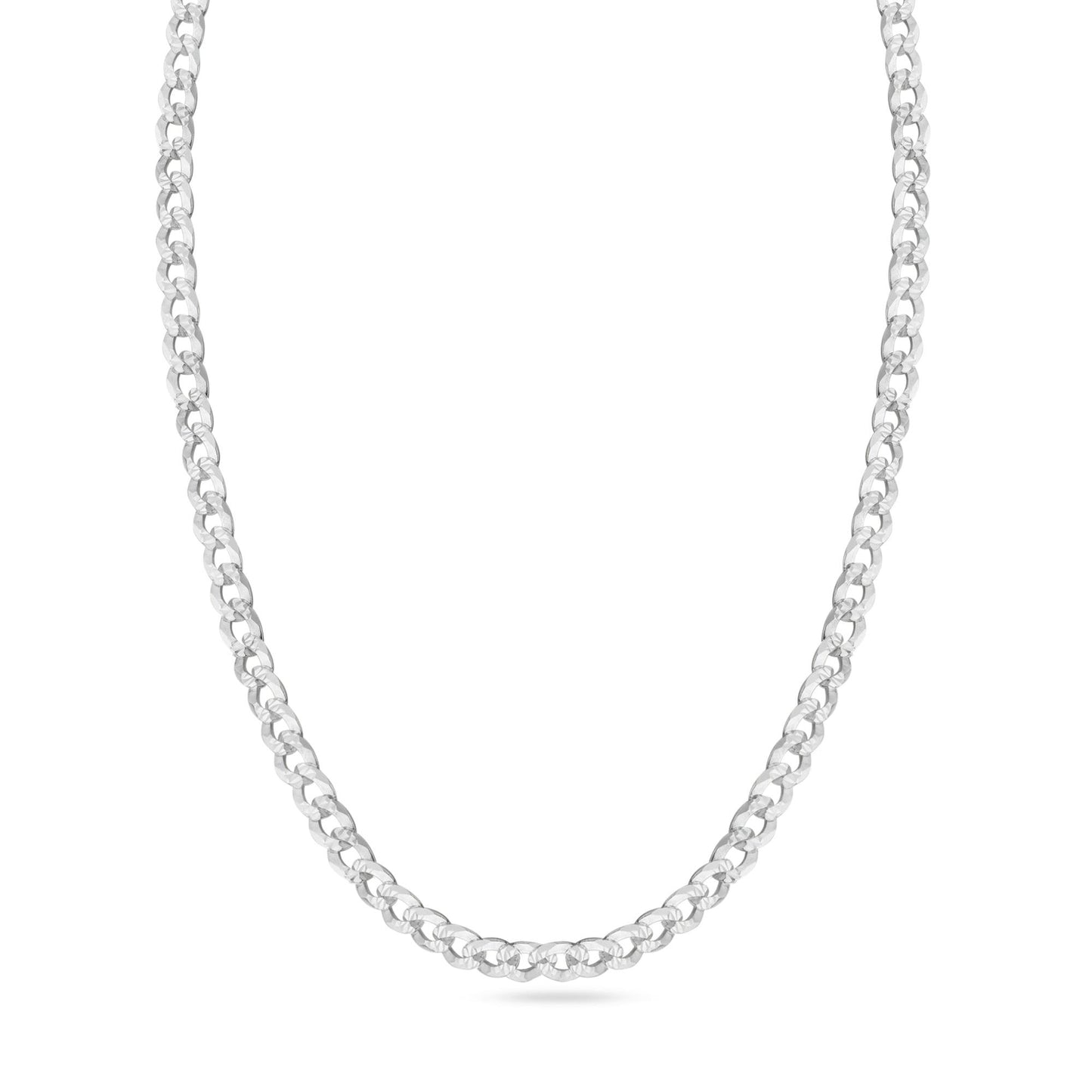 Curb 080 1 Side Diamond Cut 1 Side Plain Chain 2.8mm - CH626