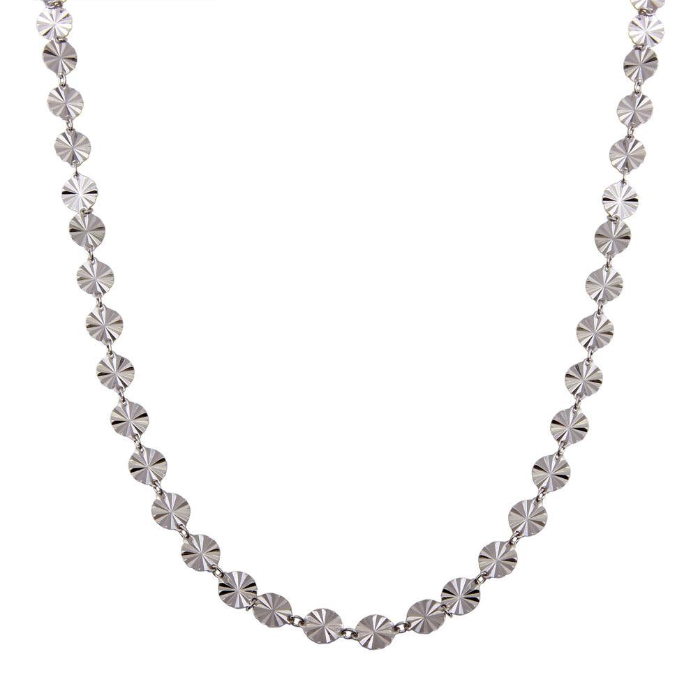 Silver 925 Rhodium Plated Confetti Necklace - ECN00045RH | Silver Palace Inc.