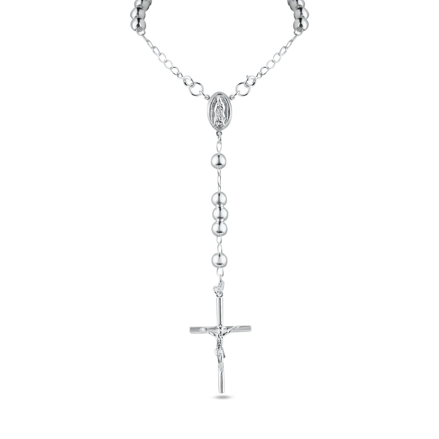 Silver 925 High Polished Rosary 6mm - RJP00008 | Silver Palace Inc.