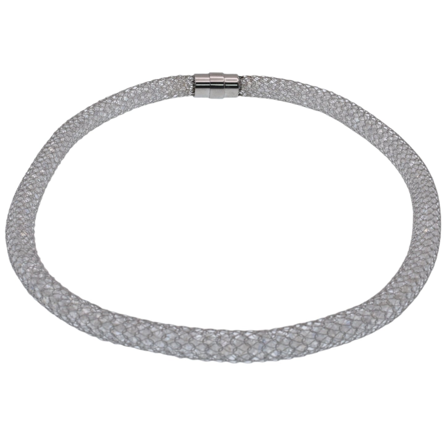 Stainless Steel Mesh Crystal Inserts 7mm Magnetic Necklace - SSC00023