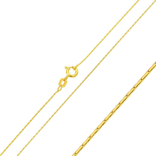 Silver Gold Plated Cardono Chain 0.6mm - CH363 GP | Silver Palace Inc.