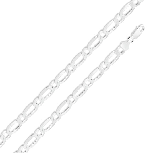Figaro 180 Chain 1+1 7.6mm - CH667 | Silver Palace Inc.