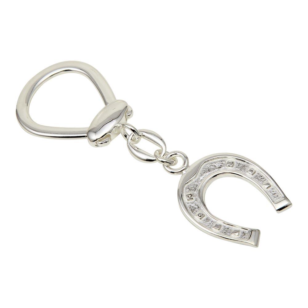 Silver 925 Rhodium Plated Horseshoe Keychain - KEYCHAIN29 | Silver Palace Inc.