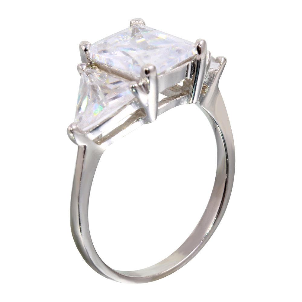 Silver 925 Rhodium Plated Past Present Future Ring - STR00702