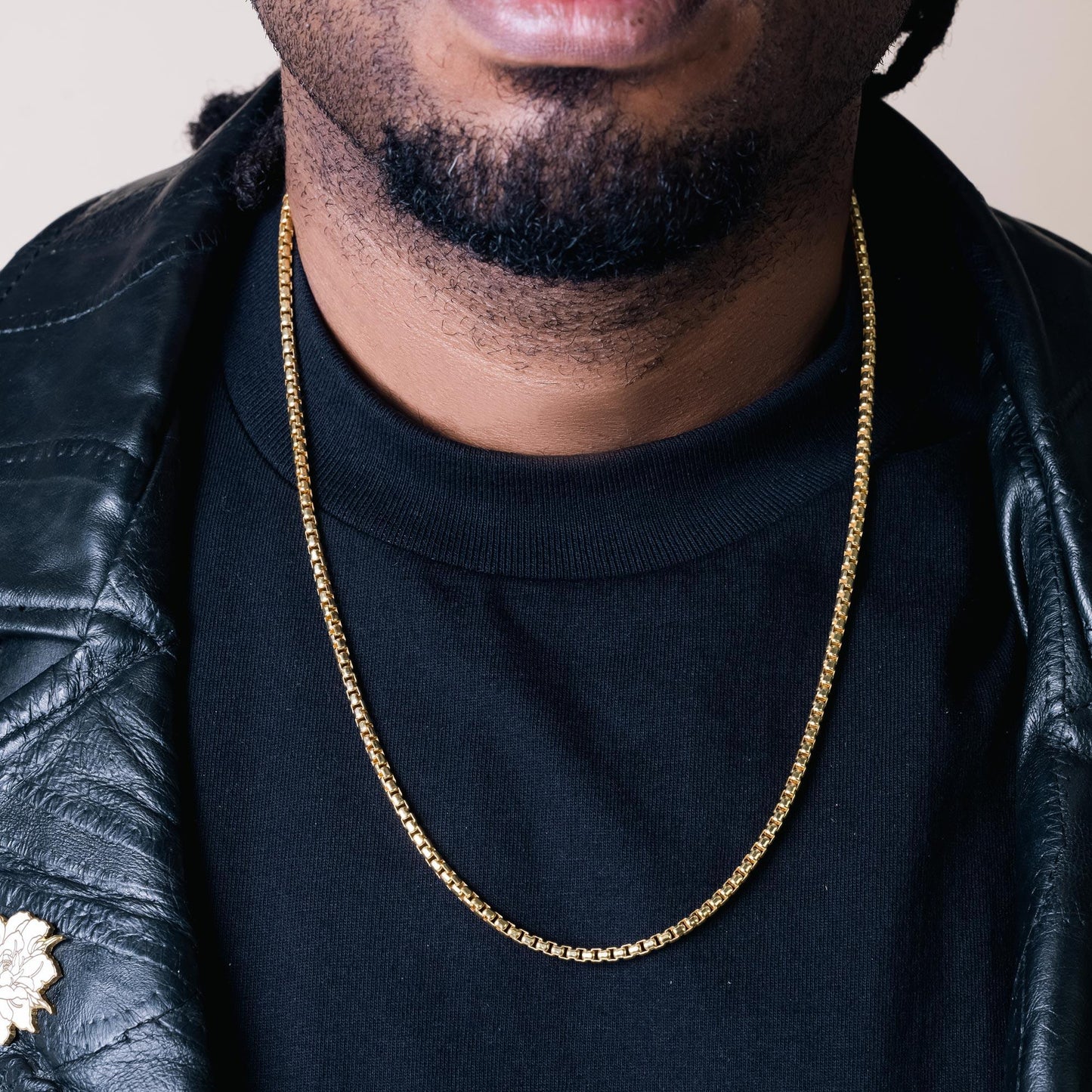 Silver 925 Gold Plated Round Box Chain 2.1mm - CH371 GP