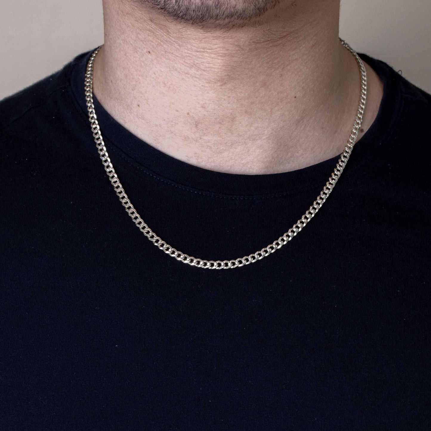 Silver Gold Plated 2 Toned DC Curb Chain 5mm - CH933 GP