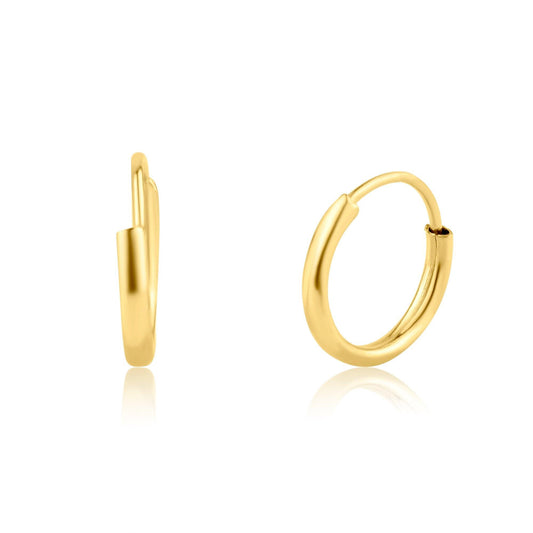 14 Karat Yellow Gold Huggie Hoop Earring | Silver Palace Inc.