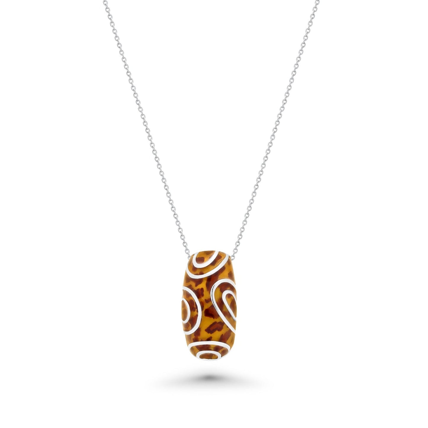 Clearance-Silver 925 Rhodium Plated Tiger Stripe Print Clear CZ French Clip Earring and Necklace Set - BGS00065