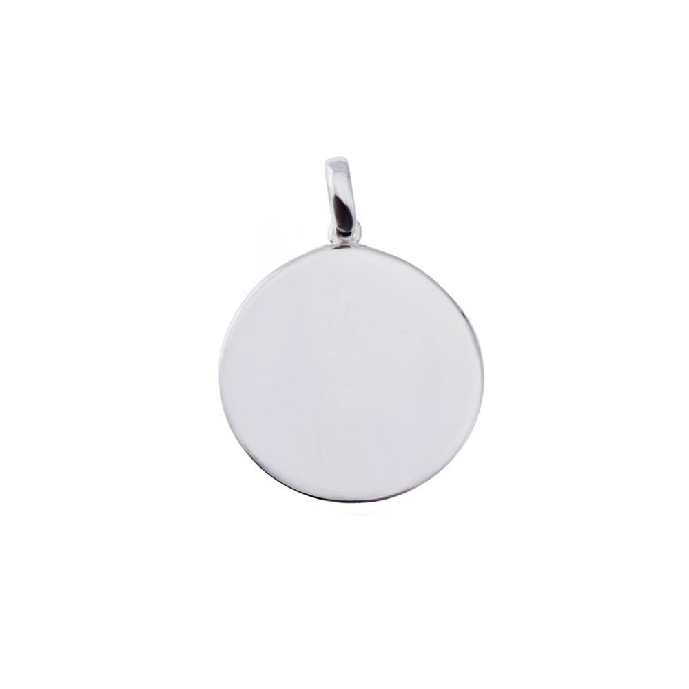 925 Sterling Silver High Polished Disc Engravable 16mm - SOP00126