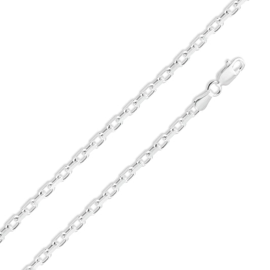 Silver 925 Diamond Cut Forzatina Link 140 Chain 3.8mm - CH19-140 | Silver Palace Inc.