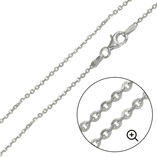 Rhodium Plated 925 Sterling Silver Brillantina DC 040 Chain 1.75mm - CH277 RH | Silver Palace Inc.