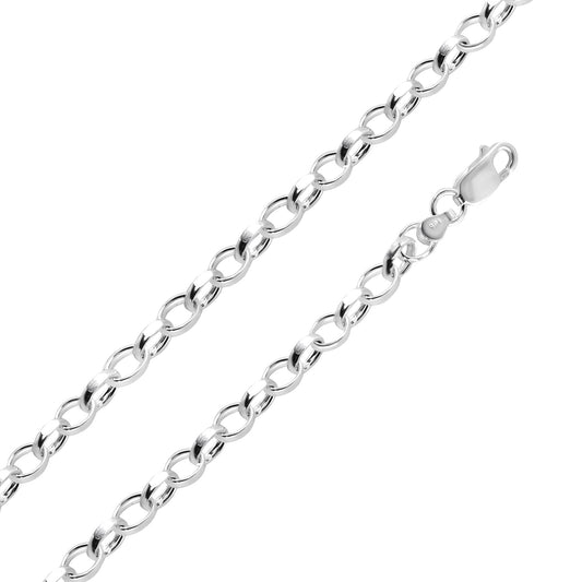 Silver Flat Wire 4 Wided DC Oval Rolo 060 Chains 2.8mm  - CH29