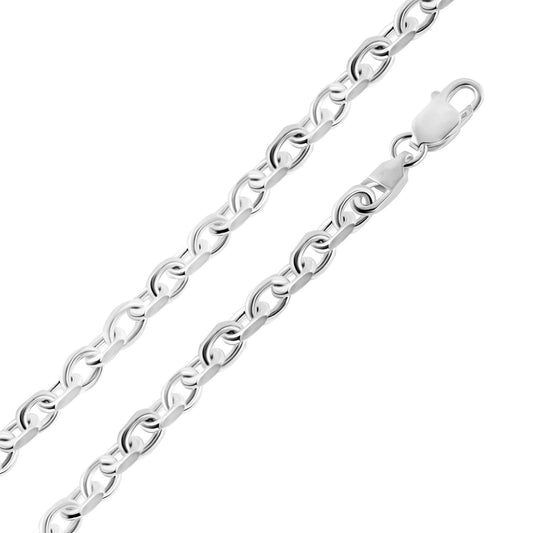 925 Sterling Silver Forzatina Diamond Cut 150 4.6mm Chain - CH32-150