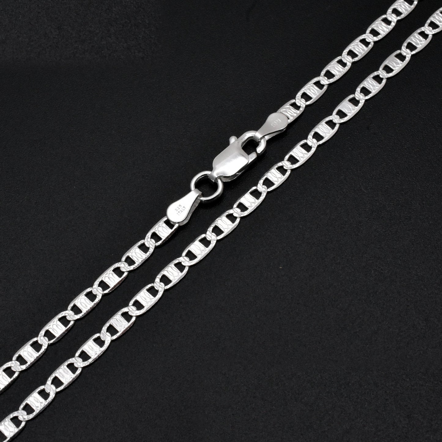 6 Sided Textured Diamond Cut Valentino 060 2.8mm Chain or Bracelet - CH594