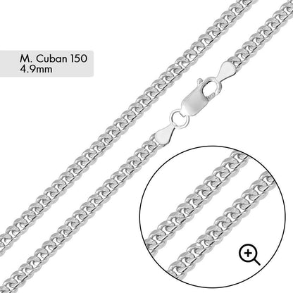 Miami Cuban 150 Chain 4.9mm - CH651 | Silver Palace Inc.