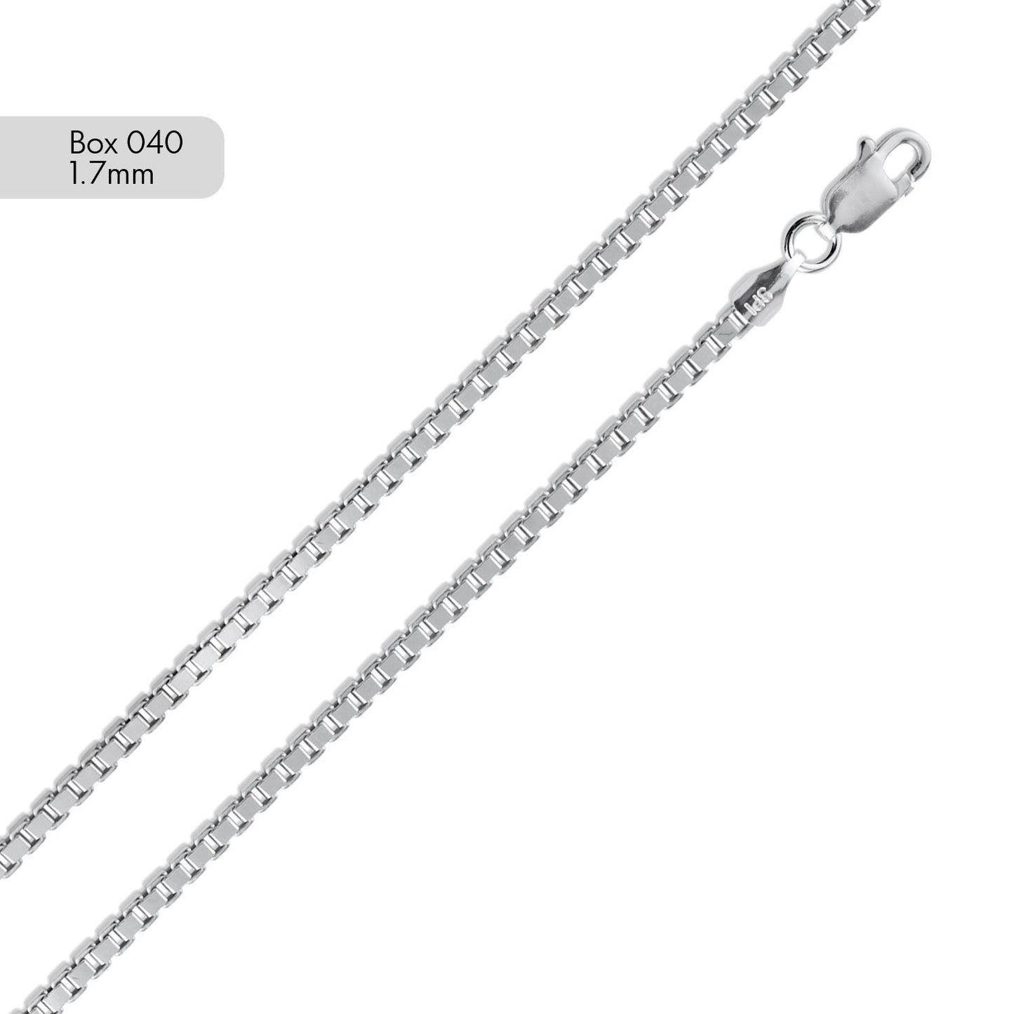 Box 040 Chain 1.7mm - CH737B | Silver Palace Inc.