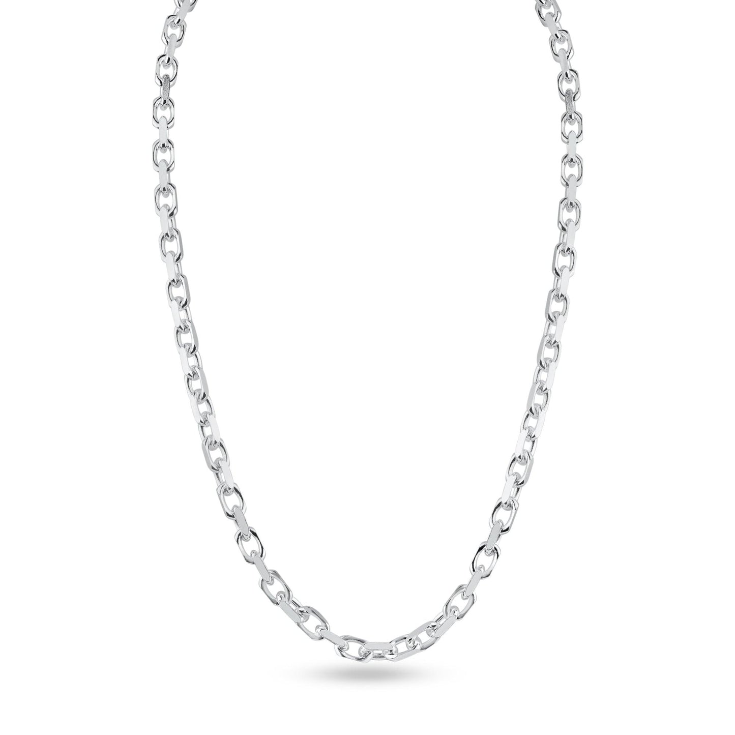 Silver 925 Diamond Cut Forzatina Link 100 Chain 2.6mm - CH19-100