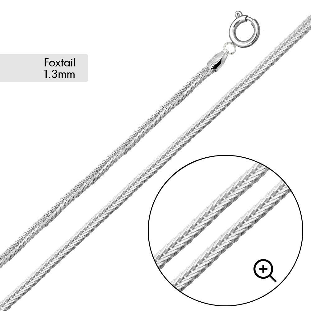 Foxtail Chain 1.3mm - CH817 | Silver Palace Inc.