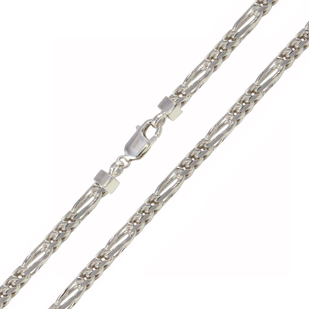 Silver 925 Rhodium Plated Figaro Franco Chain 5mm - CH942 RH | Silver Palace Inc.