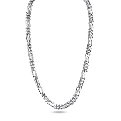 Rhodium Plated 925 Sterling Silver Figfranco Chain 5.2mm - CH944 RH