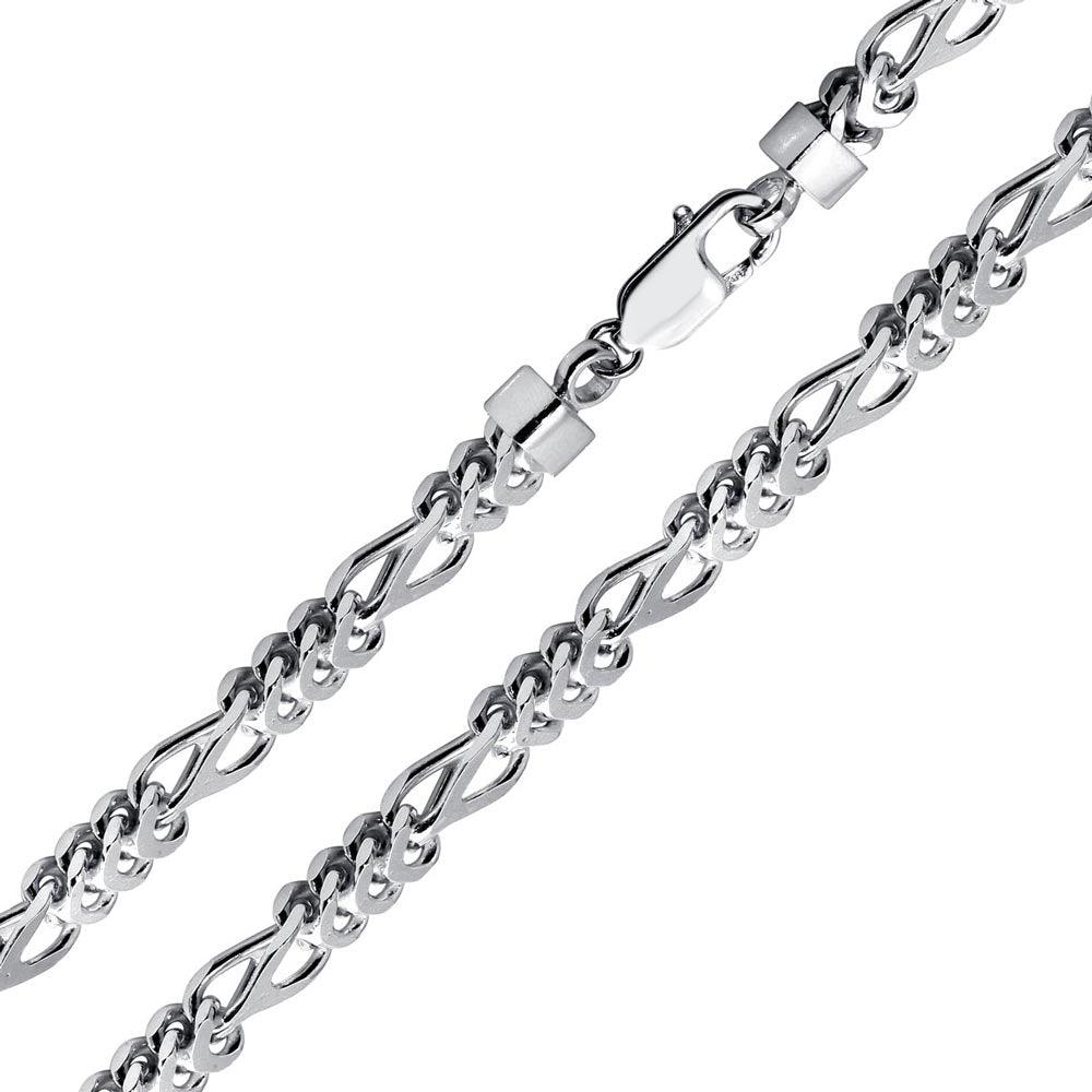 Silver 925 Rhodium Plated Figfranco Chain 5.2mm - CH944 RH | Silver Palace Inc.