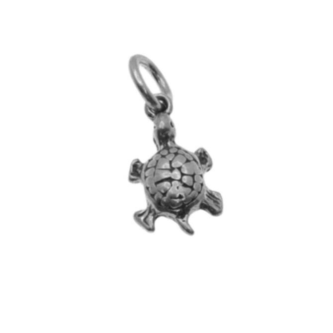 925 Silver Oxidized Turtle Charm - CHARM0028