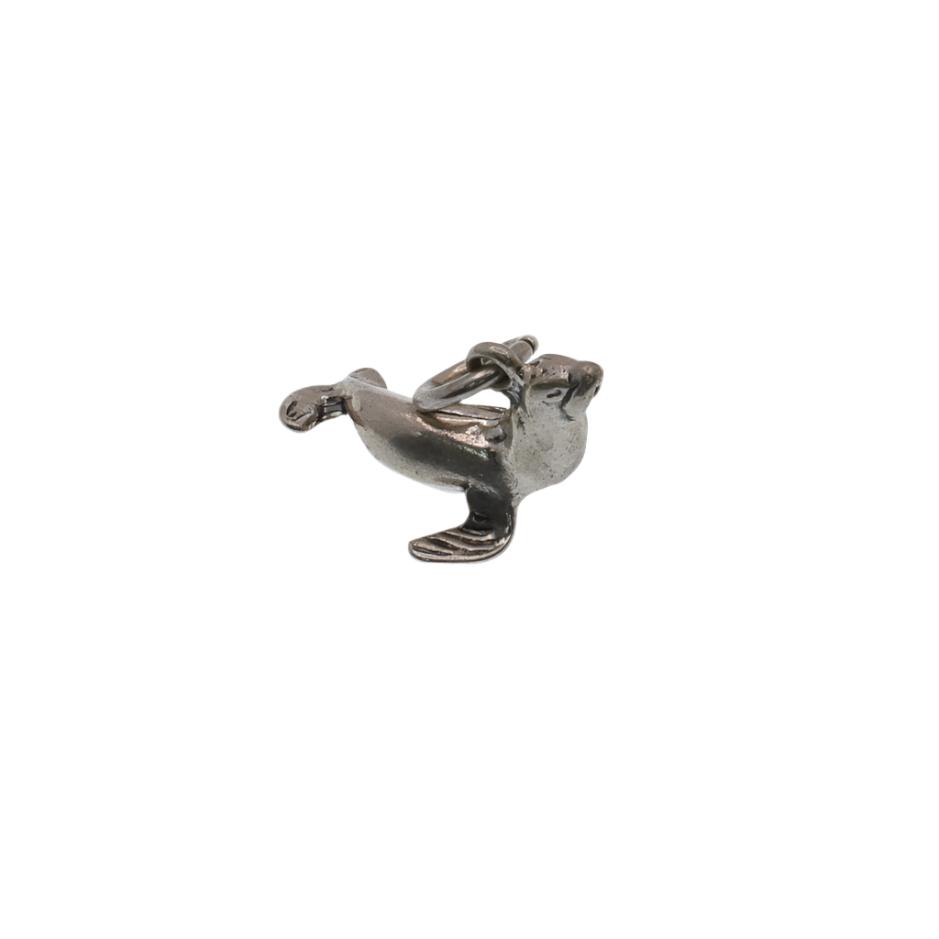 925 Silver Oxidized Seal Charm - CHARM0041