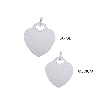 High Polished 925 Sterling Silver Toggle Heart Engravable with Bail - CHRT08