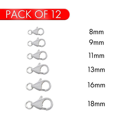 Silver 925 Claw Clasp - CLASP03-8MM (PK of 12) | Silver Palace Inc.