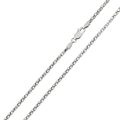 Silver 925 Rhodium Plated DC Flat Multi Disc Coreana 020 Chain 2mm - CH403 RH | Silver Palace Inc. #plating_Rhodium
