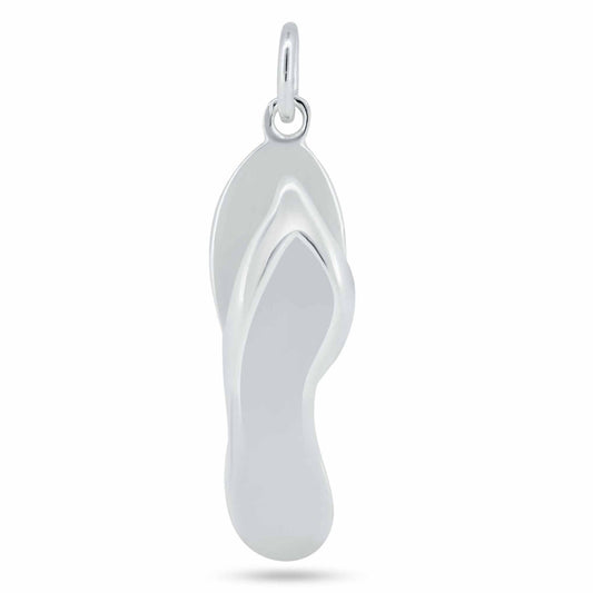 925 Sterling Silver Basic Flipflop Charm - CHARM0015 | Silver Palace Inc.