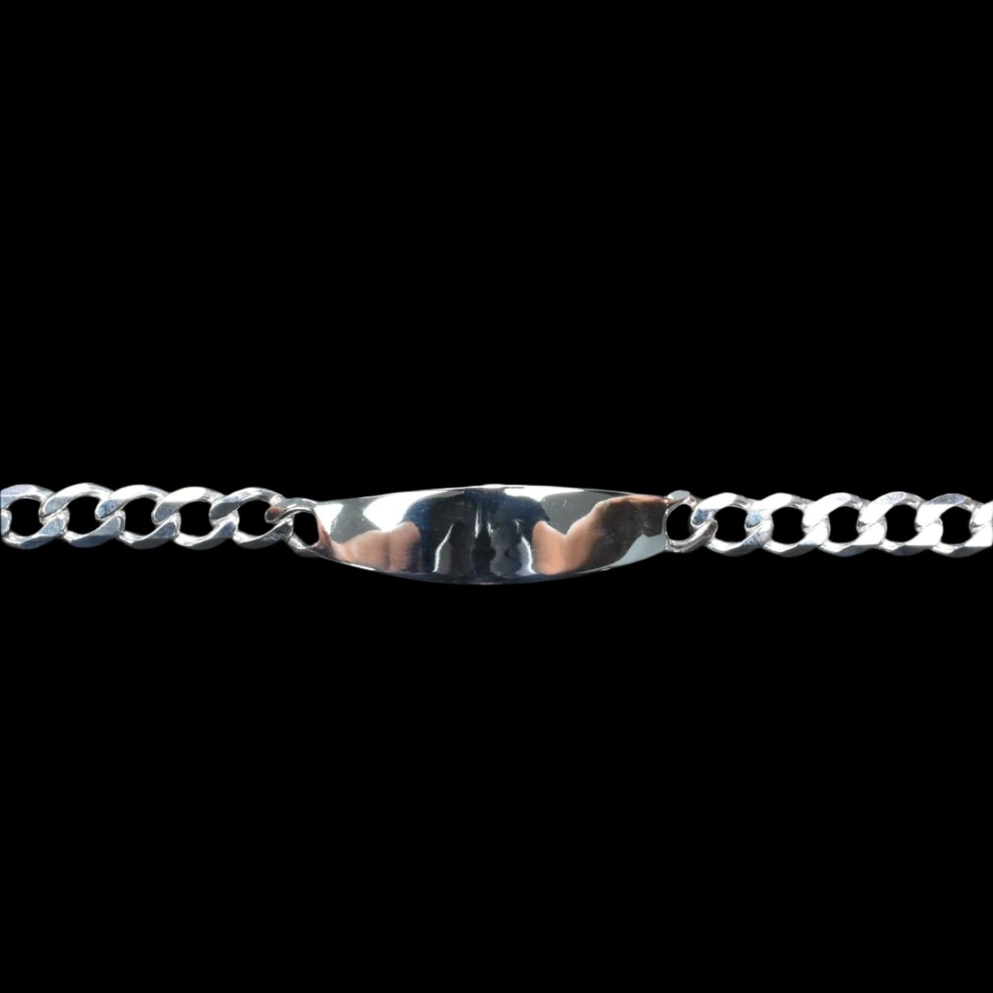 925 Sterling Silver Curb ID 5.8mm 7 Inches Bracelet - CDIB00023