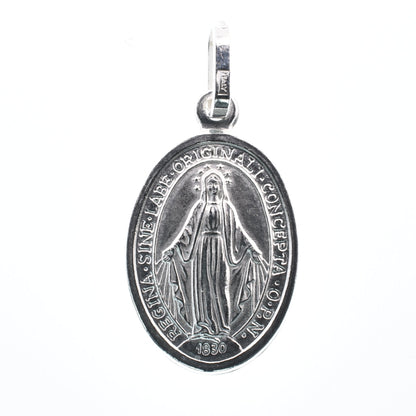 Rhodium Plated 925 Sterling Silver Maria Concepita Senza Peccato Pendant - ARP00051
