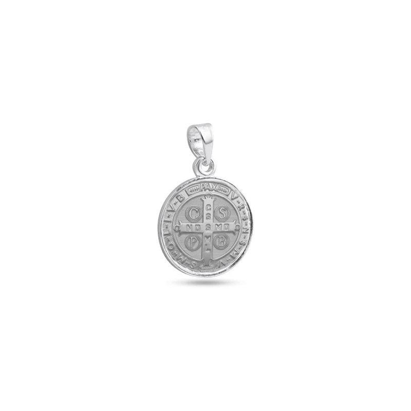 High Polished 925 Sterling Silver Edge San Benito Medallion Pendant - JCA024-R13