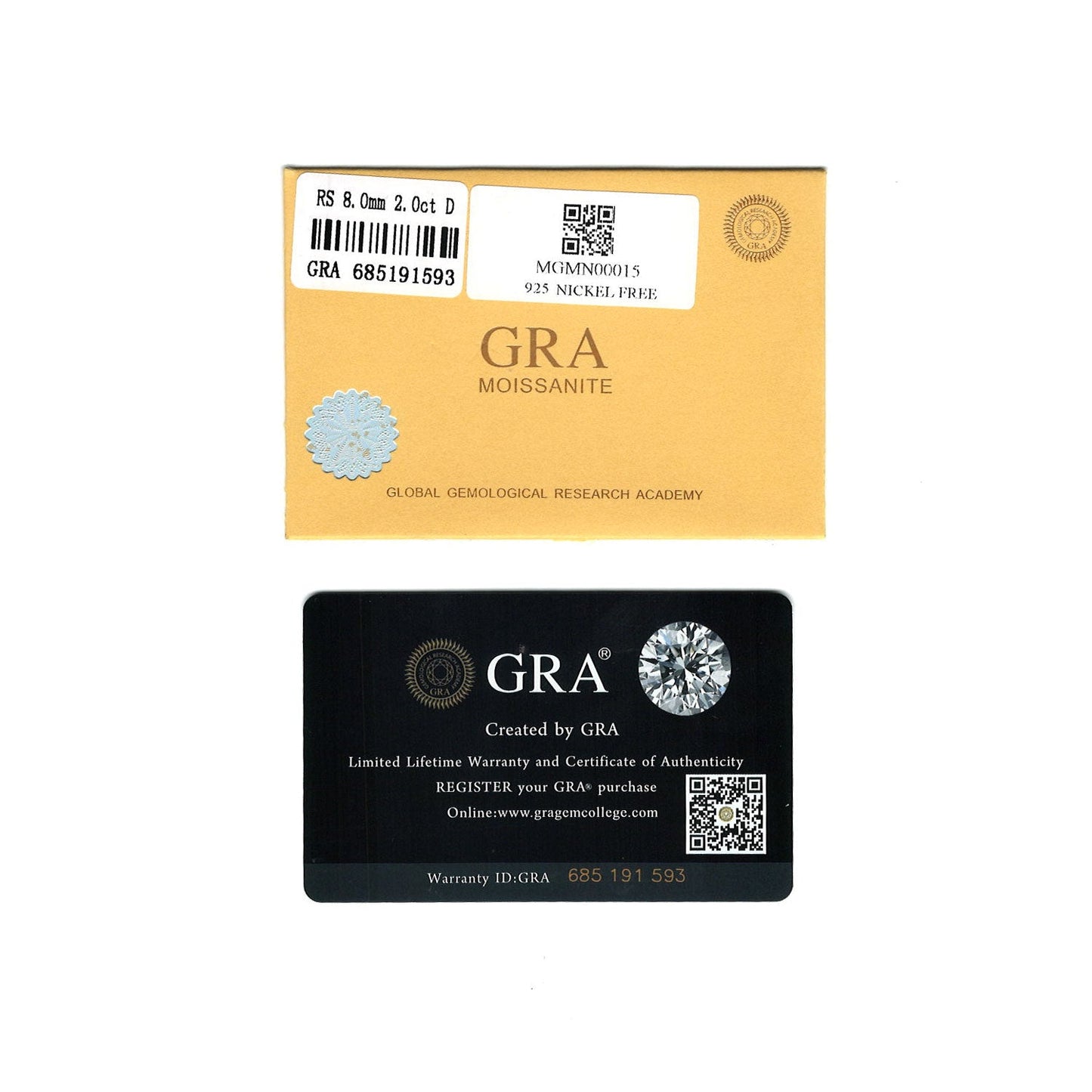 Rhodium Plated 925 Sterling Silver Moissanite Stone Solitaire Necklace - MGMN00015