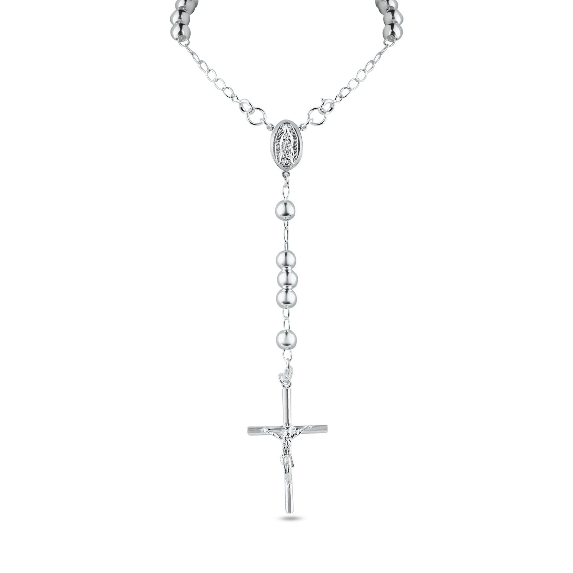 Silver 925 High Polished Rosary 6mm - RJP00008 | Silver Palace Inc.