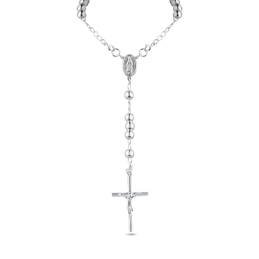 Silver 925 High Polished Rosary 6mm - RJP00008 | Silver Palace Inc.