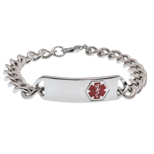 Stainless Steel Medical ID 11.9mm Curb Bracelet - SSB00203