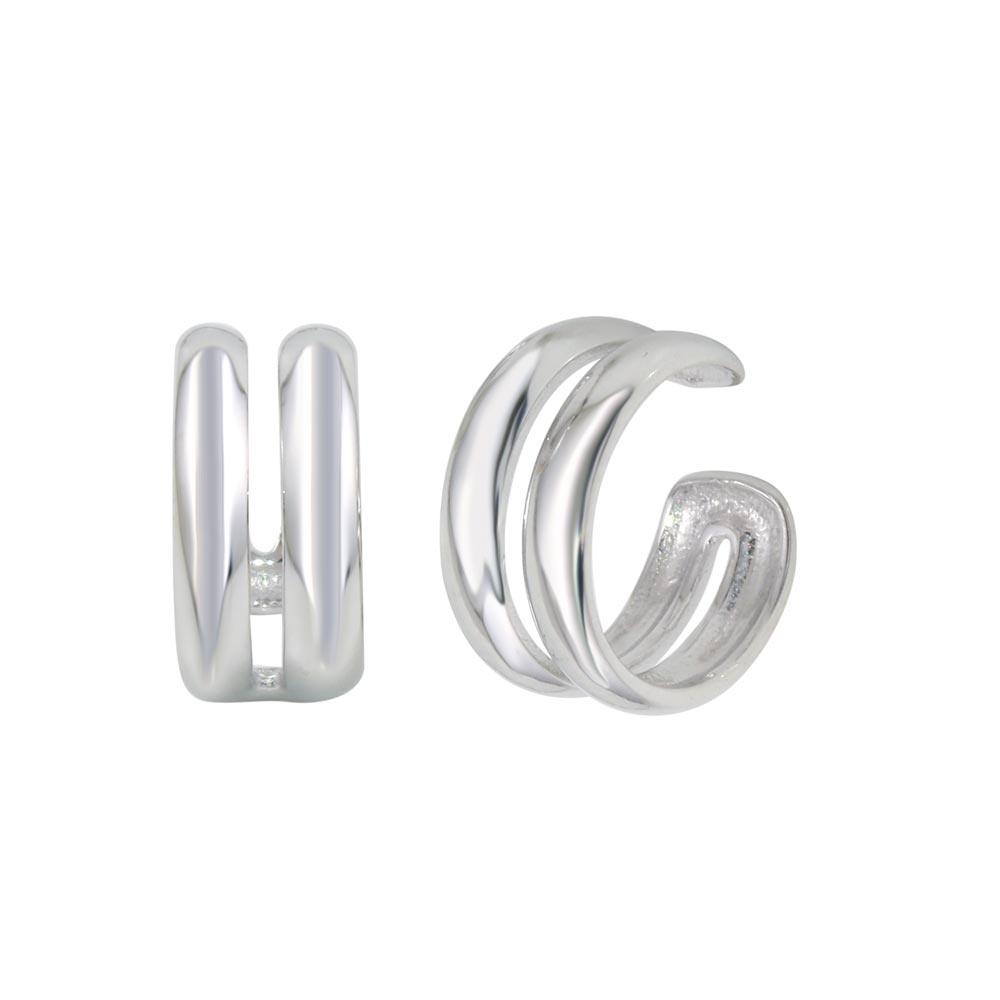 Silver 925 Rhodium Plated Double Ear Cuffs - STE01174RH | Silver Palace Inc.
