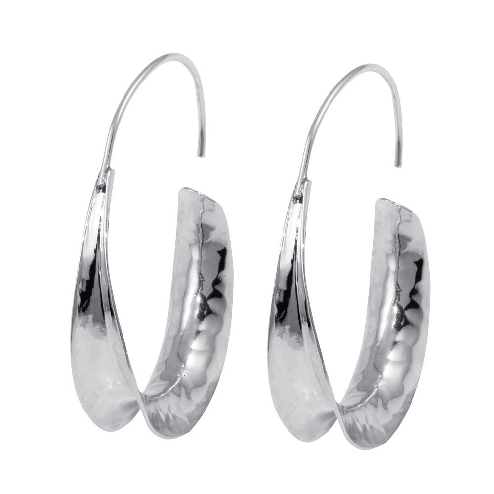 Silver 925 Dangling Hook Earrings - TRE00012 | Silver Palace Inc.