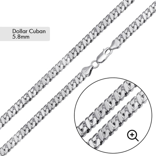 Dollar Cuban Chain 5.8mm - VGC25 | Silver Palace Inc.