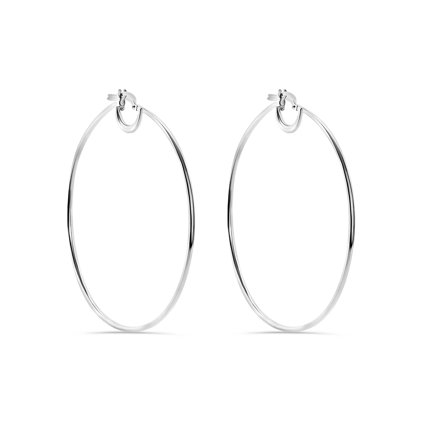 925 Sterling Silver High Polished 2mm Inner Huggie Hoop Earring - ARE00030