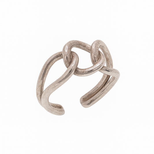 925 Sterling Silver Interlocking Toe Ring - TR301