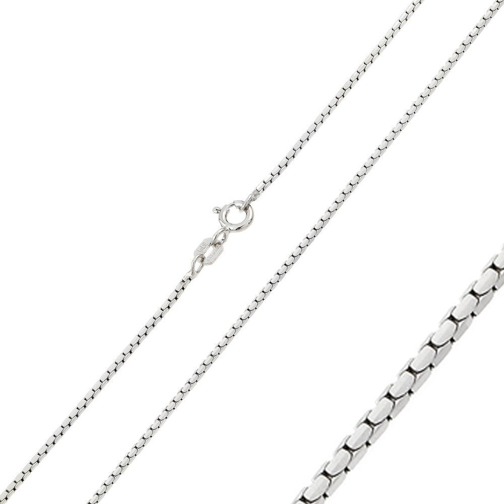 Silver 925 Rhodium Plated Diamond V Cut Box 024 Chain 0.96mm - CH200 RH | Silver Palace Inc.