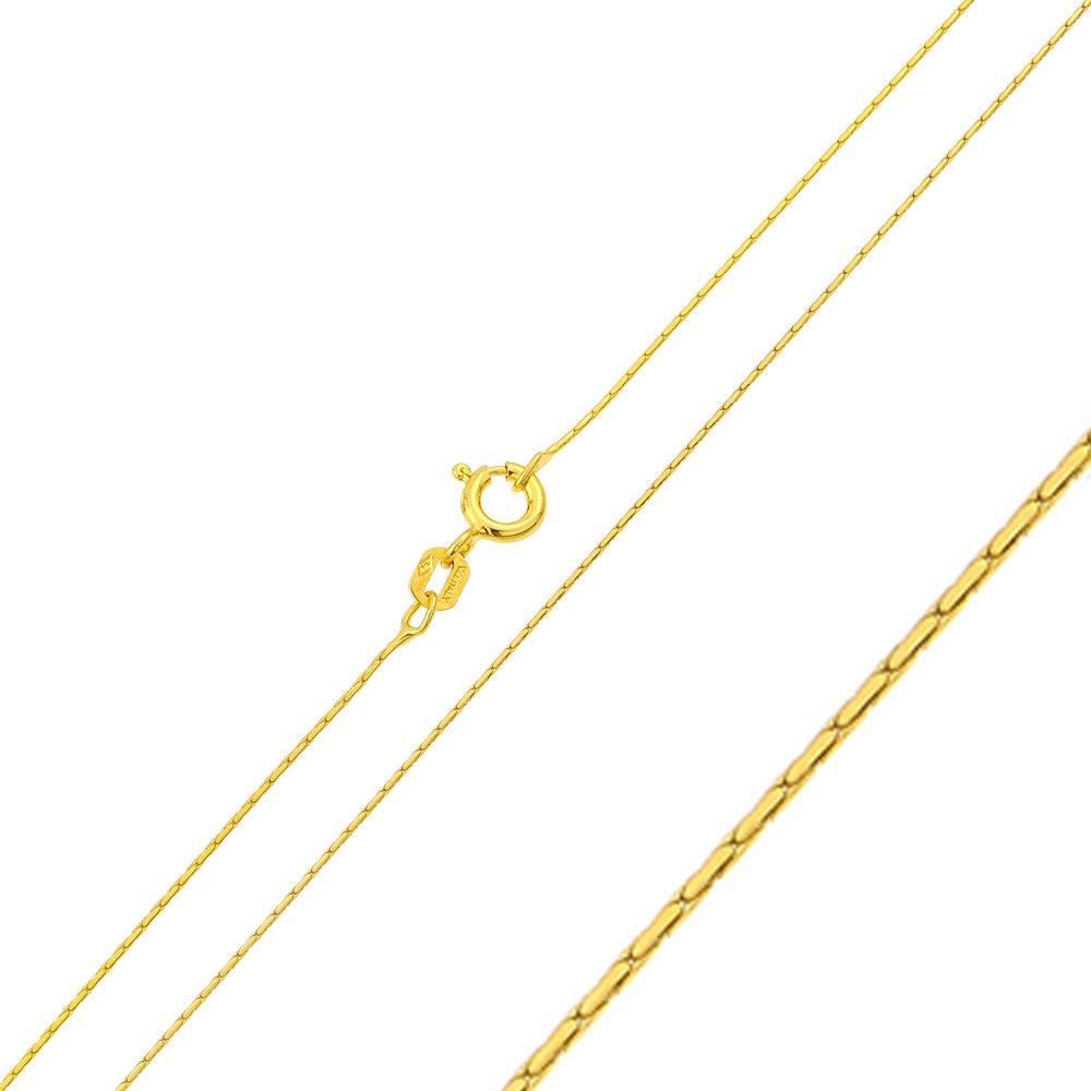 Silver Gold Plated Cardono Chain 0.6mm - CH363 GP | Silver Palace Inc.