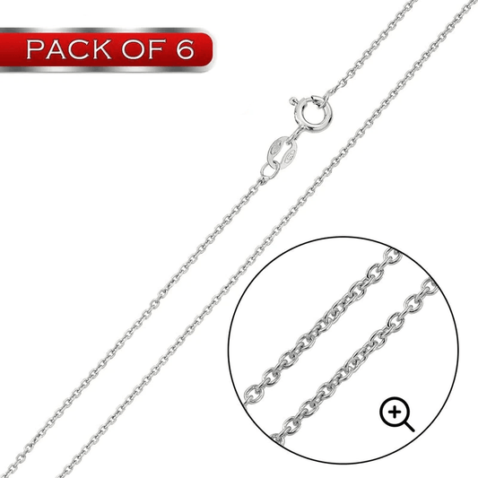 Silver 925 Rhodium Plated Anchor 025 Chain 1mm - CH237 RH | Silver Palace Inc.