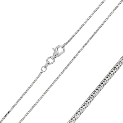 Silver Rhodium Twisted DC Round Snake 020 Chain (Pk of 6) - CH134 RH