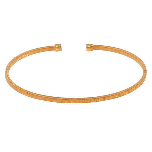 Silver 925 Rose Gold Plated Flat Bangle - ARB00007RGP | Silver Palace Inc.