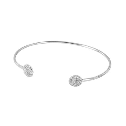 Silver 925 Rhodium Plated CZ Bracelet - BGB00236 | Silver Palace Inc.